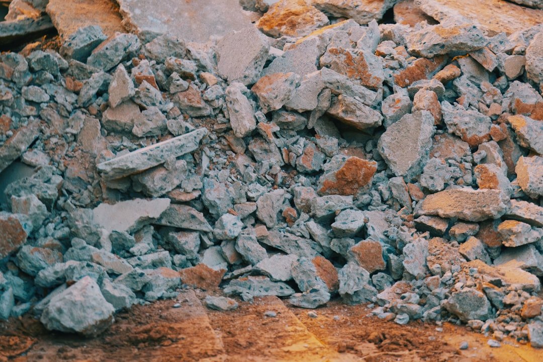 Pile of clean soil and gravel separated from construction debris in Kamloops BC